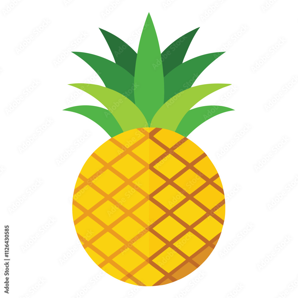 pineapple on a white background pineapple on a white background