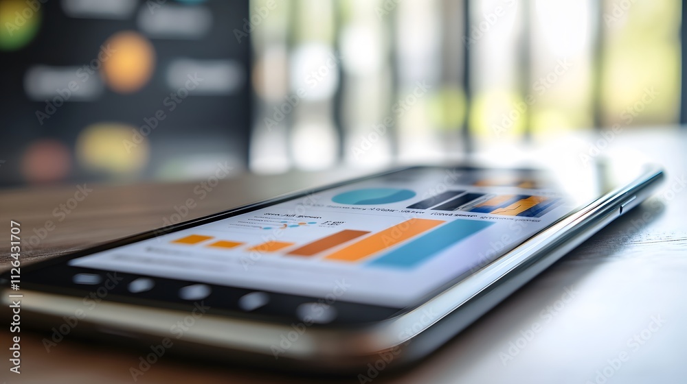34. A close-up of a smartphone displaying an ad with interactive features and engagement metrics 34. A close-up of a smartphone displaying an ad with interactive features and engagement metrics