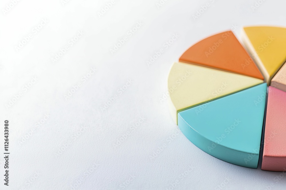 Obraz premium Budget distribution visualized with colorful pie charts and graphs showing financial planning dynamics.