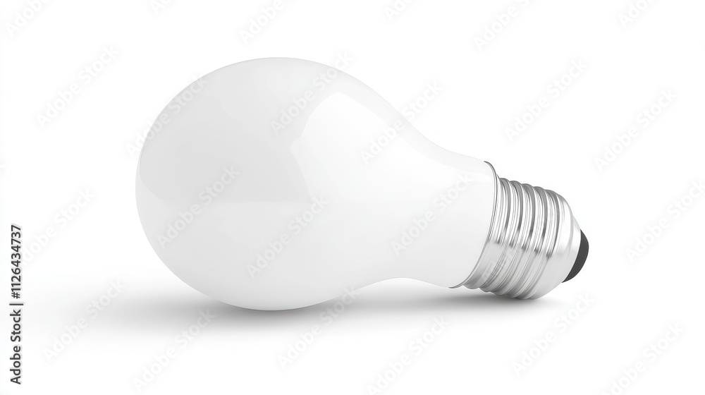 Isolated classic light bulb on white background showcasing modern design and energy efficiency in illumination technology Isolated classic light bulb on white background showcasing modern design and energy efficiency in illumination technology