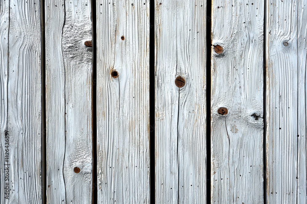 Fototapeta premium Whitewashed Rustic Wooden Plank Texture Background