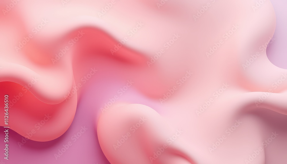 Obraz premium Abstract Pink Fluid Forms Soft Gradient Background