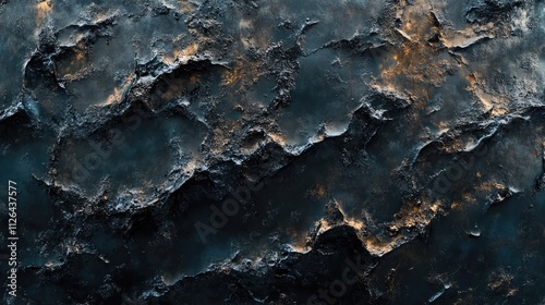 Dented and Rusted Steel Surface Background Textured with Oxidation and Weathering Effects