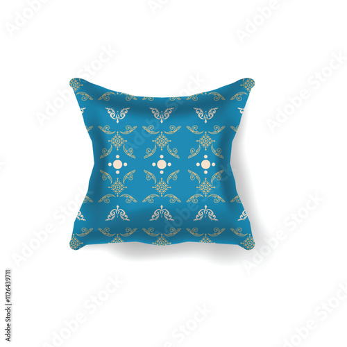 3d pillow vintage traditional batik pattern concept