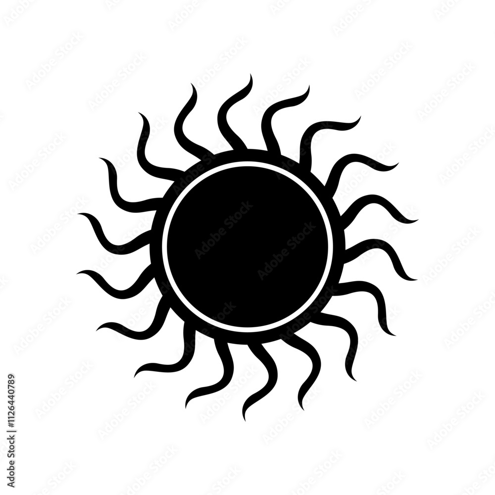 Sun vector icon. Summer illustration sign. hot symbol or logo.