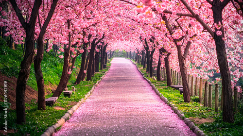 Japanese painting cherry blossom. Selective focus. .