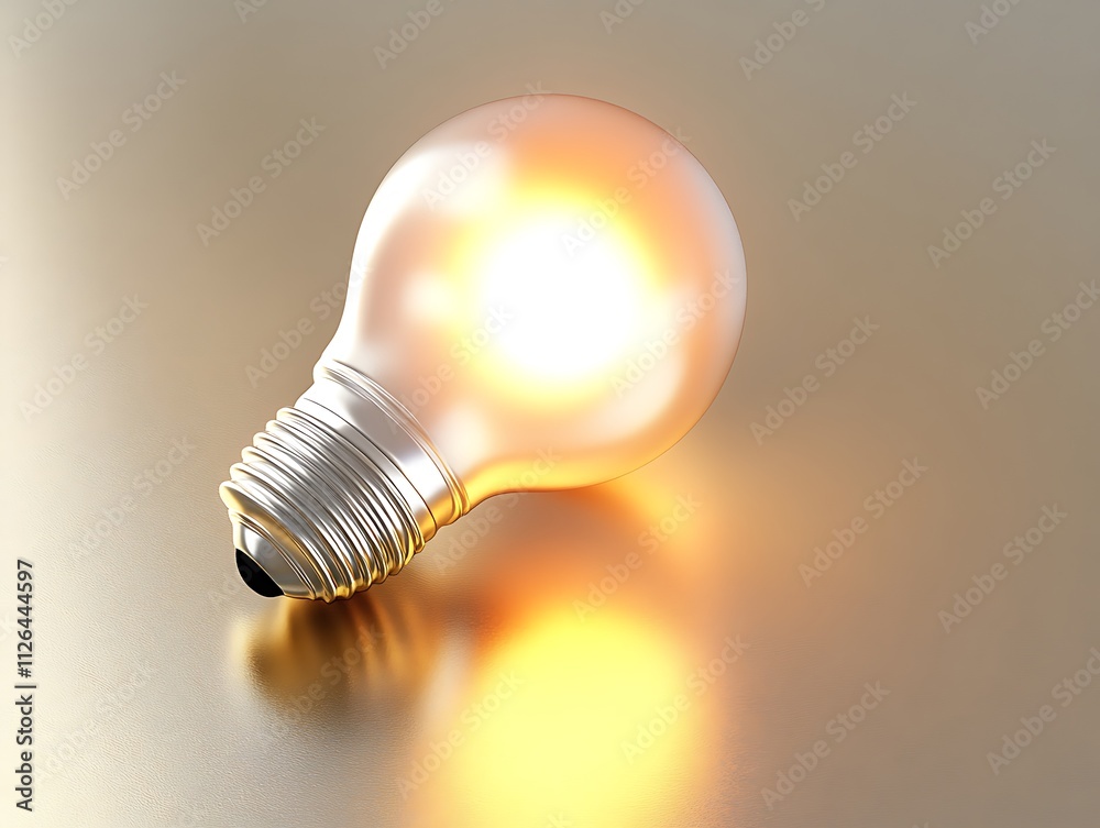 Radiant bulb emoji clipart glowing softly on a smooth gold and silver gradient surface Radiant bulb emoji clipart glowing softly on a smooth gold and silver gradient surface
