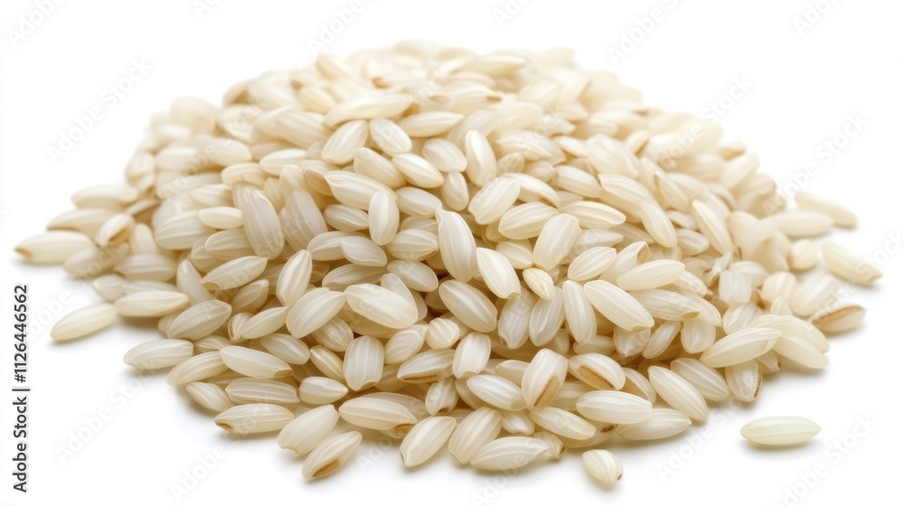 Jasmin Paddy Rice Seeds Pile Isolated on White Background for Culinary and Agricultural Use Jasmin Paddy Rice Seeds Pile Isolated on White Background for Culinary and Agricultural Use