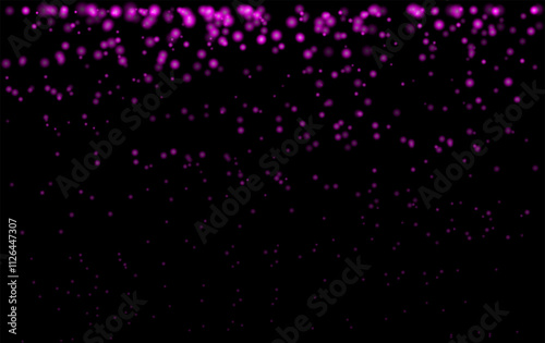 Pink particle effect set. Cascading pink particles, glowing dots, and soft shimmering highlights create a magical and festive atmosphere, ideal for decorative, celebratory, or dreamy designs.
