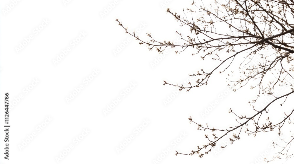 Dry tree branches silhouette isolated on white background highlighting the beauty of nature's textures and minimalistic design elements. Dry tree branches silhouette isolated on white background highlighting the beauty of nature's textures and minimalistic design elements.