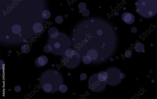 Purple bokeh effect. Soft glowing circles, blurred highlights, and overlapping light dots create an atmospheric and dreamy effect, perfect for elegant, festive, or abstract designs.