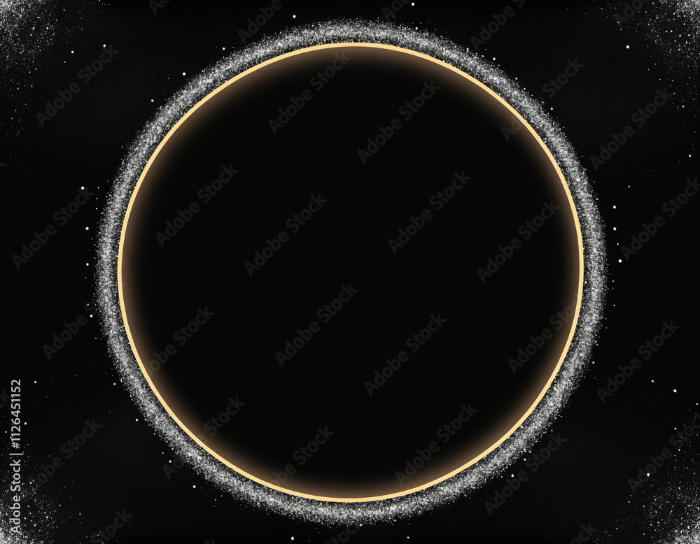 Minimalist Black Background with White Sparkles for Christmas, Birthday or Wedding Concept. Minimalist Black Background with White Sparkles for Christmas, Birthday or Wedding Concept.