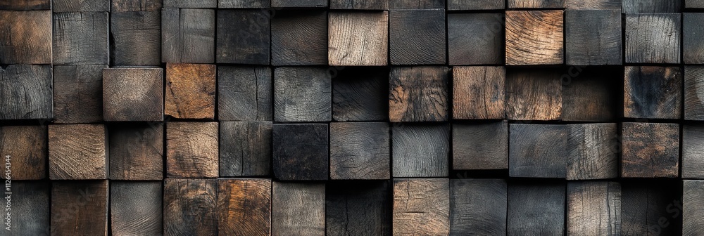 Block of wood-aged art, architecture, texture, and abstraction. Generative Ai Block of wood-aged art, architecture, texture, and abstraction. Generative Ai