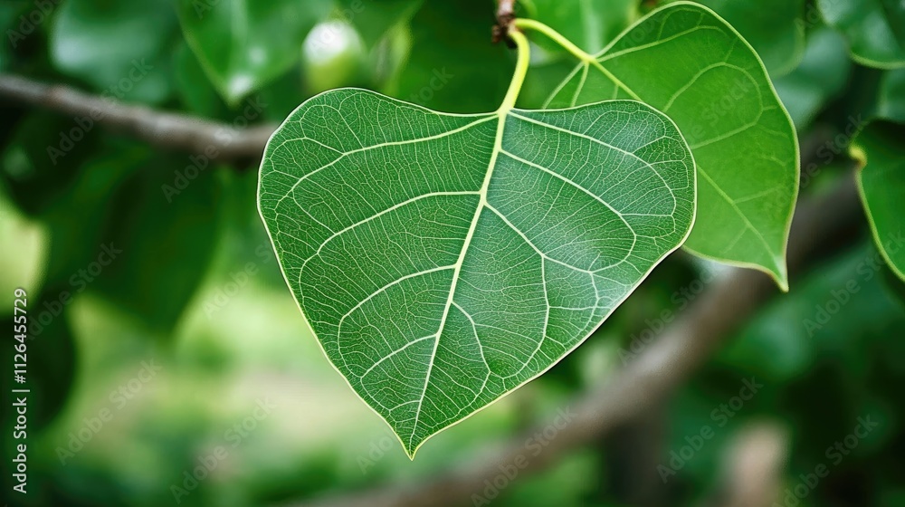 Vibrant green heart-shaped leaves of Banyan Tree Ficus annulata close-up showcasing intricate vein patterns ideal for garden decoration. Vibrant green heart-shaped leaves of Banyan Tree Ficus annulata close-up showcasing intricate vein patterns ideal for garden decoration.