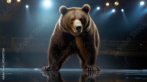 brown bear in a sea