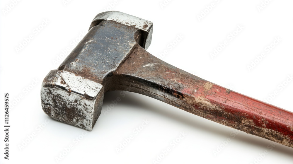 Fiberglass handled hammer detail isolated on white background showcasing wear and design for tools and hardware industry visuals Fiberglass handled hammer detail isolated on white background showcasing wear and design for tools and hardware industry visuals