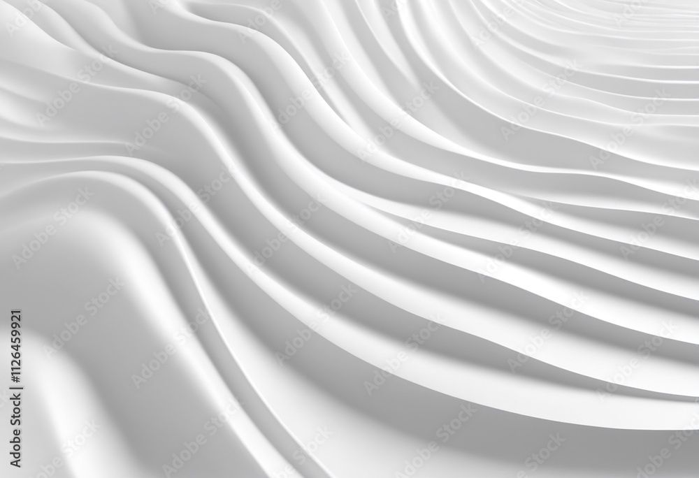 Obraz premium White wave 3d abstract background