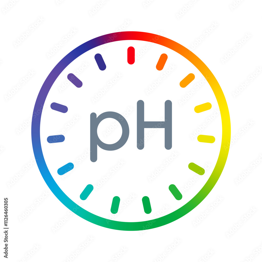 ph logo on white background. colorful, ph concept in round. ph logo on white background. colorful, ph concept in round.
