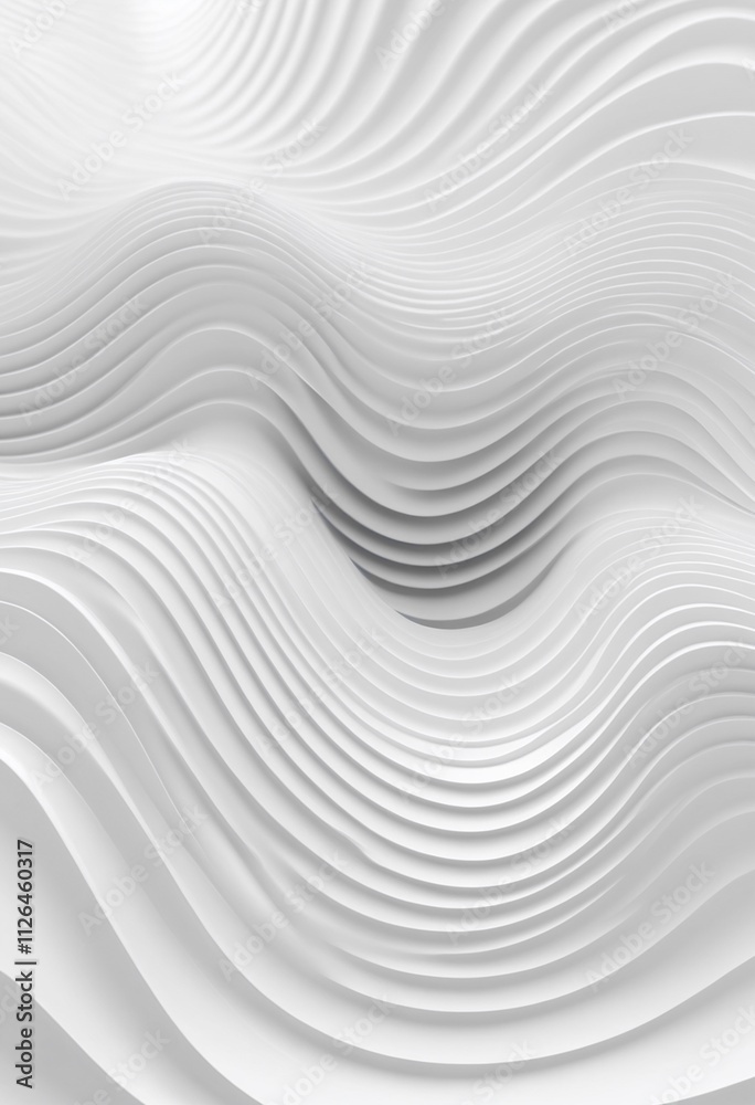 White wave 3d abstract background White wave 3d abstract background