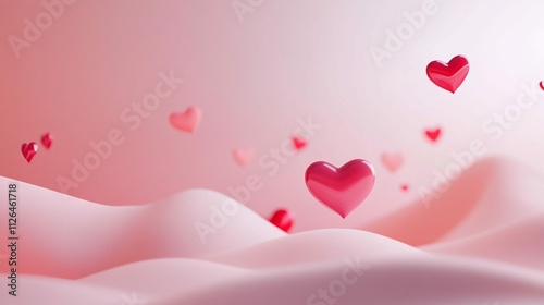 valentine background with hearts