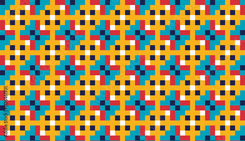Abstract tetris style seamless pattern background