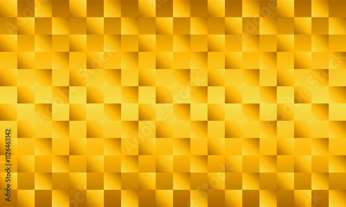 全体が金色の市松模様の横長背景(イエローゴールドのグラデーション)