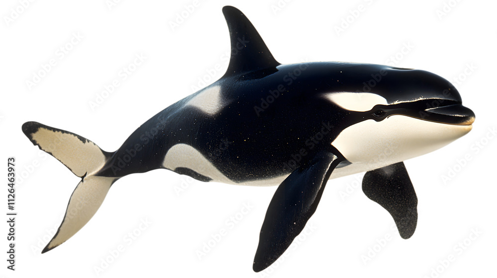 Dolphin isolated on transparent background, cutout