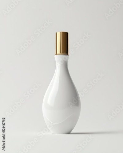 A mock up template of a luxury natural cosmetic bottle