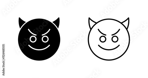 Smiling Face with Horns Icon Design