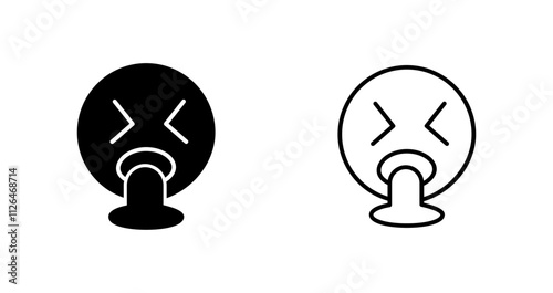 Face Vomiting Icon Design