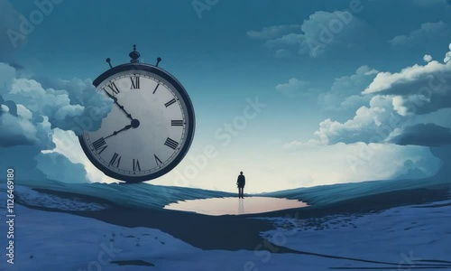 time is running out metaphorical illustrated animation