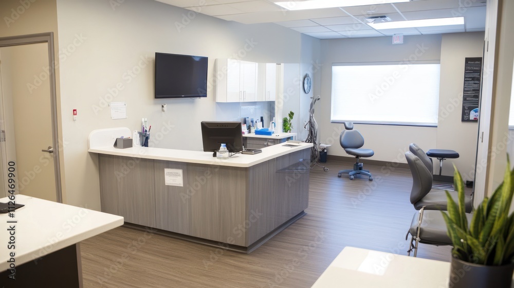 Reception Area of a Modern Medical Office Reception Area of a Modern Medical Office
