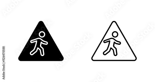 Children Crossing Icon Design