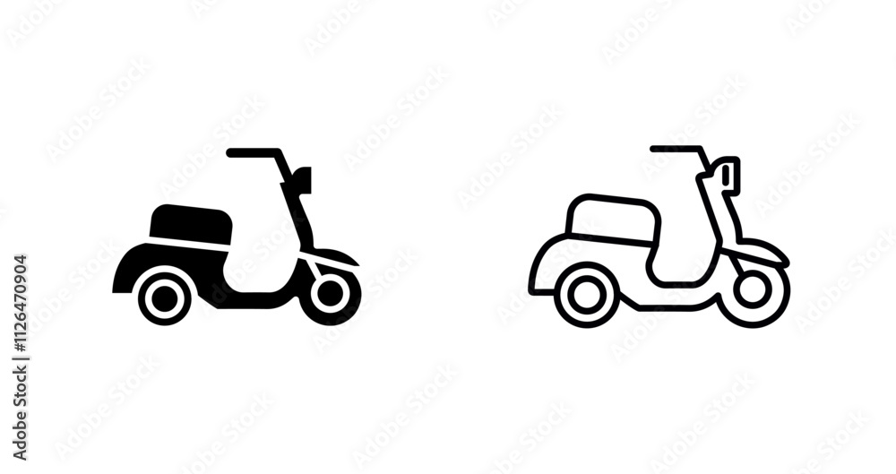 Motor Scooter Icon Design Motor Scooter Icon Design