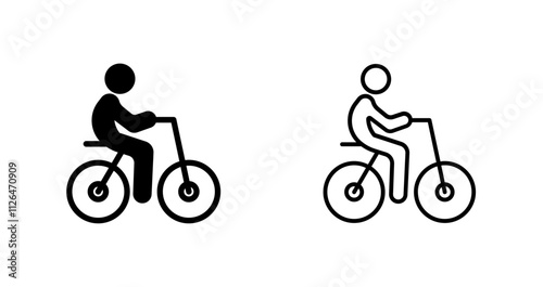 Person Biking Icon Design