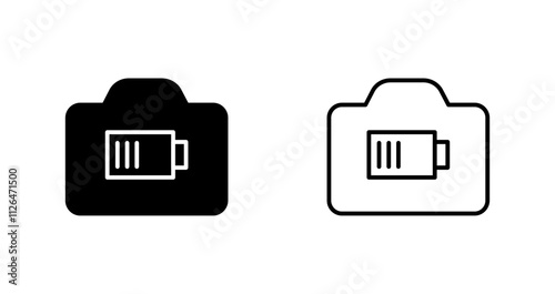 Camera Batteries Icon Design