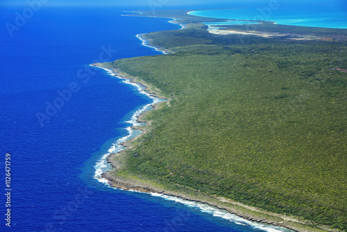 Aerial view of Ouvea Island, New Caledonia photo