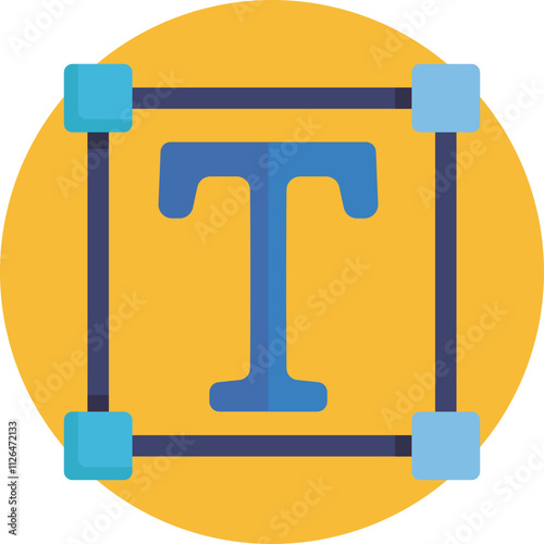 This icon represents the fundamental text input tool, allowing users to add or edit text within a document or editor.