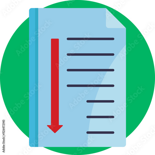 The "Sort" icon depicts an ascending or descending arrow, often paired with horizontal lines, symbolizing the action of arranging text or items in a specific order.