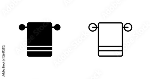 Bath Towels Icon Design