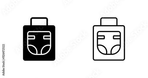 Diaper Bag Icon Design