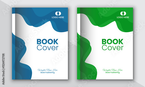 Professional book cover design template. photo