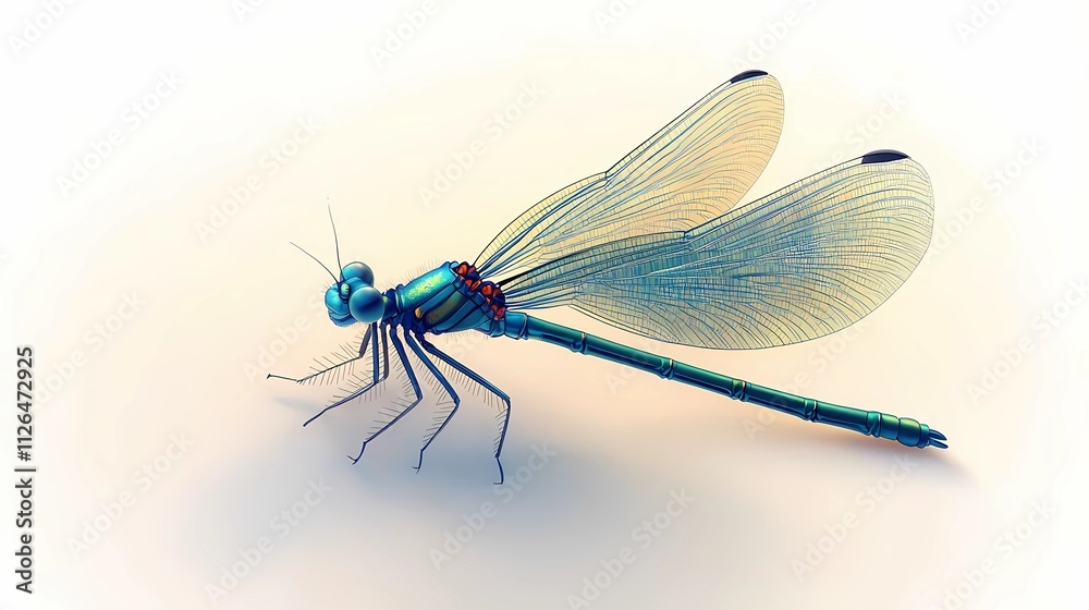 dragonfly on white background dragonfly on white background