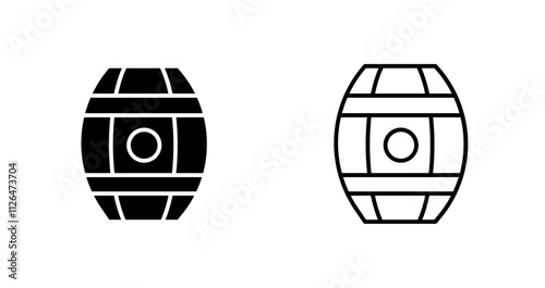 Wine Barrels Icon Design