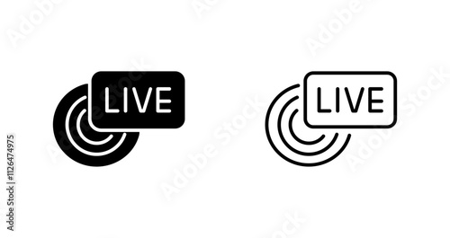 Live Broadcast Icon Design