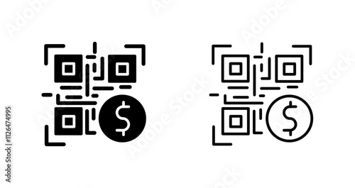 QR Code Payment Icon Design