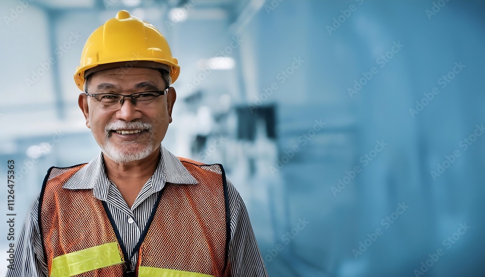 Hardworking industrial engineer in safety helmet oversees warehouse operations Hardworking industrial engineer in safety helmet oversees warehouse operations