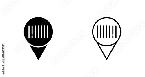Barcode Location Icon Design