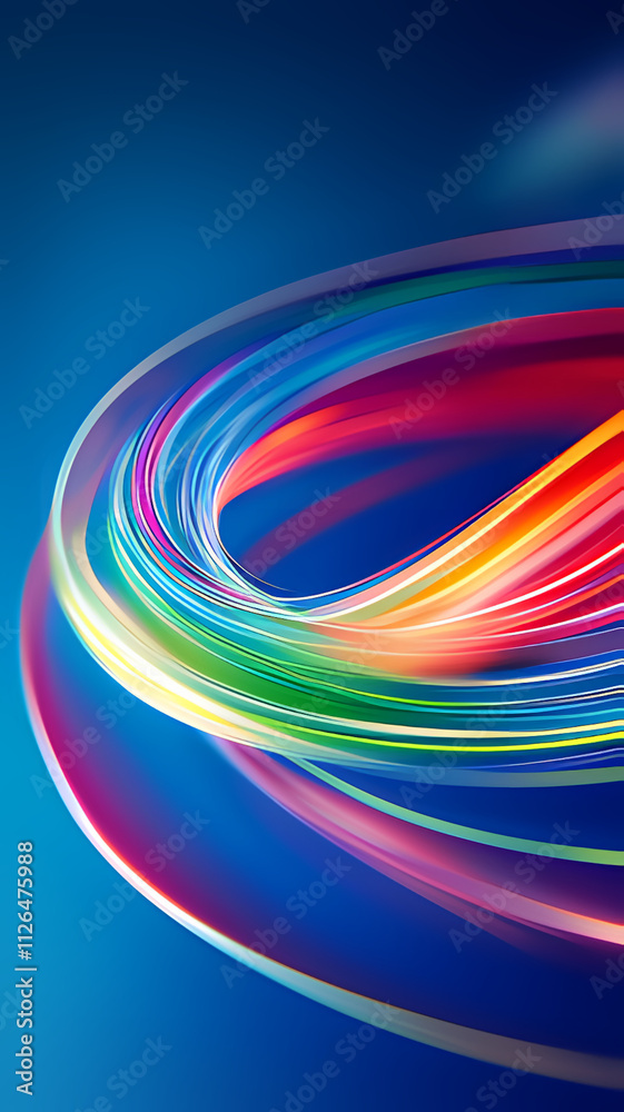 The Fusion of Colorful Circular Lines in Dynamic Abstract Motion The Fusion of Colorful Circular Lines in Dynamic Abstract Motion