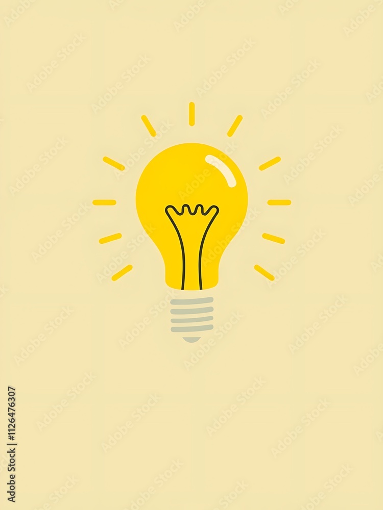 Bright Idea: Hand-Drawn Illustration of a Lightbulb. AI Generated Bright Idea: Hand-Drawn Illustration of a Lightbulb. AI Generated